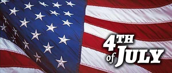 American Flag with 4th of July