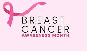 light pink background with dark pink ribbon
